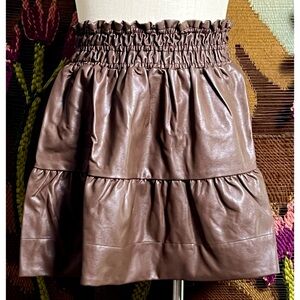 Anthropologie Somerset Faux Leather Skirt M
